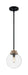 Pendant Nuvo 60-7121 Axis - 1 Light - Pendant Fixture - Matte Black Finish with Brass Accents - Clear Glass Nuvo