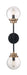 Sconce Nuvo 60-7122 Axis - 2 Light - Wall Sconce Fixture - Matte Black Finish with Brass Accents - Clear Glass Nuvo