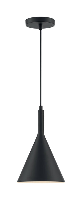 Pendant Nuvo 60-7127 Lightcap - 1 Light - Small Pendant Fixture - Matte Black Finish Nuvo