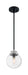 Pendant Nuvo 60-7131 Axis - 1 Light - Pendant Fixture - Matte Black Finish with Brushed Nickel Accents - Clear Glass Nuvo