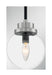 Pendant Nuvo 60-7131 Axis - 1 Light - Pendant Fixture - Matte Black Finish with Brushed Nickel Accents - Clear Glass Nuvo