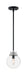 Pendant Nuvo 60-7131 Axis - 1 Light - Pendant Fixture - Matte Black Finish with Brushed Nickel Accents - Clear Glass Nuvo