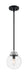 Pendant Nuvo 60-7131 Axis - 1 Light - Pendant Fixture - Matte Black Finish with Brushed Nickel Accents - Clear Glass Nuvo