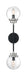 Sconce Nuvo 60-7132 Axis - 2 Light - Wall Sconce Fixture - Matte Black Finish with Brushed Nickel Accents - Clear Glass Nuvo