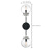 Sconce Nuvo 60-7132 Axis - 2 Light - Wall Sconce Fixture - Matte Black Finish with Brushed Nickel Accents - Clear Glass Nuvo