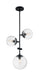 Pendant Nuvo 60-7134 Sky - 3 Light - Pendant Fixture - Matte Black Finish - Clear Glass Nuvo