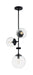 Pendant Nuvo 60-7134 Sky - 3 Light - Pendant Fixture - Matte Black Finish - Clear Glass Nuvo