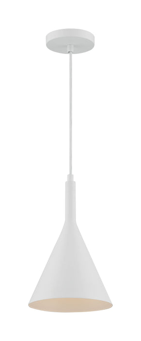 Pendant Nuvo 60-7137 Lightcap - 1 Light - Small Pendant Fixture - Matte White Finish Nuvo