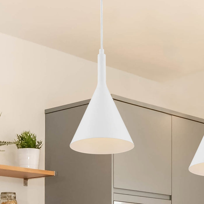 Pendant Nuvo 60-7137 Lightcap - 1 Light - Small Pendant Fixture - Matte White Finish Nuvo