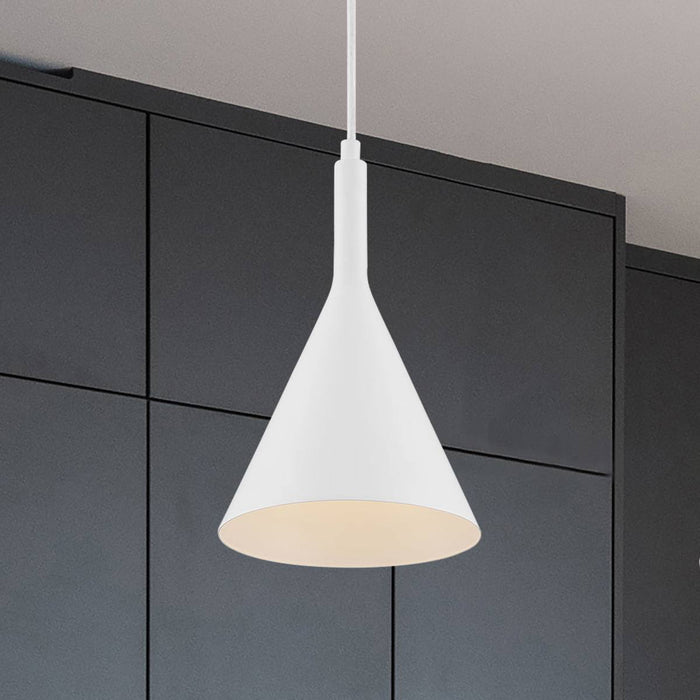 Pendant Nuvo 60-7137 Lightcap - 1 Light - Small Pendant Fixture - Matte White Finish Nuvo