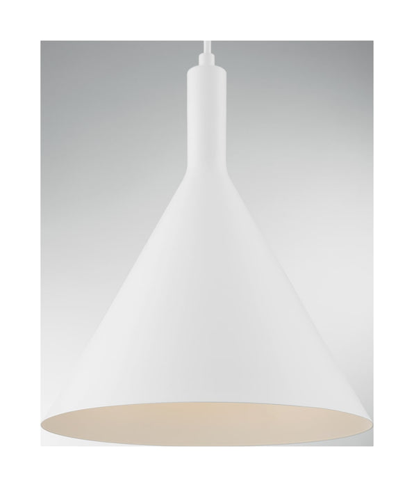 Pendant Nuvo 60-7138 Lightcap - 1 Light - Large Pendant Fixture - Matte White Finish Nuvo