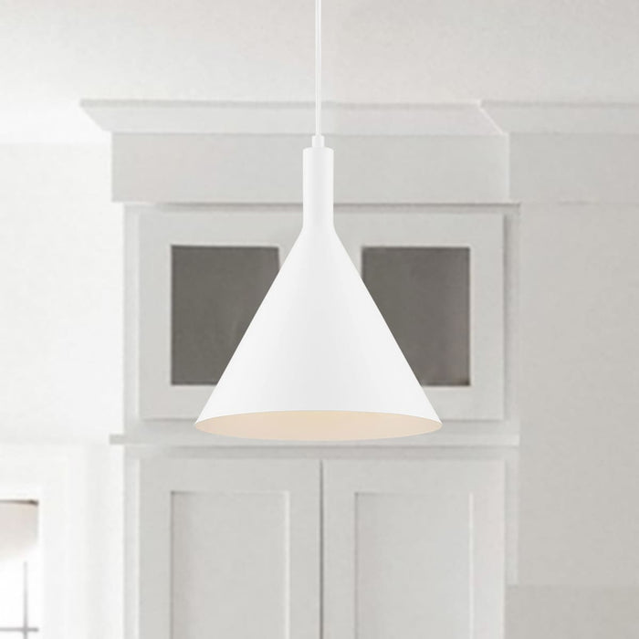 Pendant Nuvo 60-7138 Lightcap - 1 Light - Large Pendant Fixture - Matte White Finish Nuvo