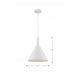 Pendant Nuvo 60-7138 Lightcap - 1 Light - Large Pendant Fixture - Matte White Finish Nuvo