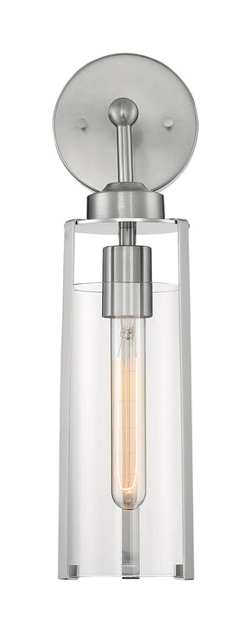 Sconce Nuvo 60-7141 Marina - 1 Light - Wall Sconce Fixture - Brushed Nickel Finish with Clear Glass Nuvo