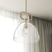 Pendant Nuvo 60-7142 Teresa - 1 Light - Bell Pendant Fixture - Burnished Brass Finish with Clear Glass Nuvo