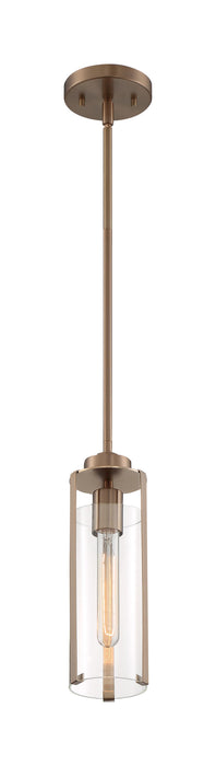 Mini Pendant Nuvo 60-7150 Marina - 1 Light - Mini Pendant Fixture - Burnished Brass Finish with Clear Glass Nuvo