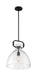 Pendant Nuvo 60-7152 Teresa - 1 Light - Bell Pendant Fixture - Matte Black Finish with Clear Glass Nuvo