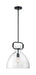 Pendant Nuvo 60-7152 Teresa - 1 Light - Bell Pendant Fixture - Matte Black Finish with Clear Glass Nuvo