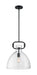 Pendant Nuvo 60-7152 Teresa - 1 Light - Bell Pendant Fixture - Matte Black Finish with Clear Glass Nuvo