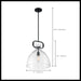 Pendant Nuvo 60-7152 Teresa - 1 Light - Bell Pendant Fixture - Matte Black Finish with Clear Glass Nuvo