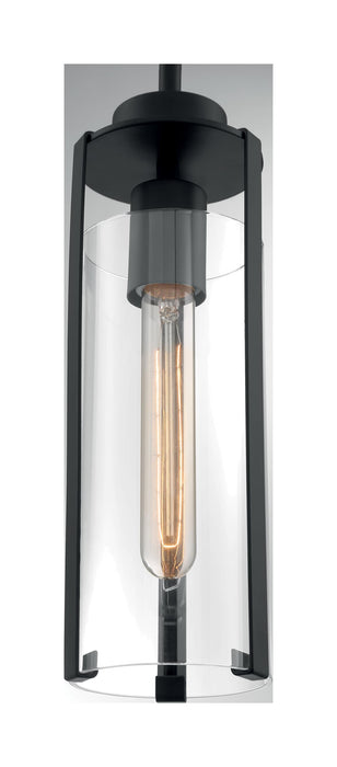 Mini Pendant Nuvo 60-7160 Marina - 1 Light - Mini Pendant Fixture - Matte Black Finish with Clear Glass Nuvo