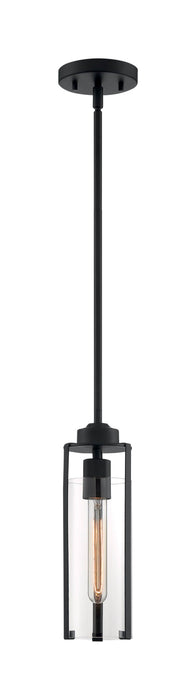 Mini Pendant Nuvo 60-7160 Marina - 1 Light - Mini Pendant Fixture - Matte Black Finish with Clear Glass Nuvo