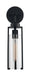 Sconce Nuvo 60-7161 Marina - 1 Light - Wall Sconce Fixture - Matte Black Finish with Clear Glass Nuvo