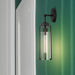 Sconce Nuvo 60-7161 Marina - 1 Light - Wall Sconce Fixture - Matte Black Finish with Clear Glass Nuvo
