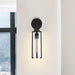Sconce Nuvo 60-7161 Marina - 1 Light - Wall Sconce Fixture - Matte Black Finish with Clear Glass Nuvo