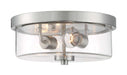 Flush Mount Nuvo 60-7168 Sommerset - 2 Light - Flush Mount Fixture - Brushed Nickel Finish with Clear Glass Nuvo