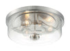 Flush Mount Nuvo 60-7169 Sommerset - 3 Light - Flush Mount Fixture - Brushed Nickel Finish with Clear Glass Nuvo
