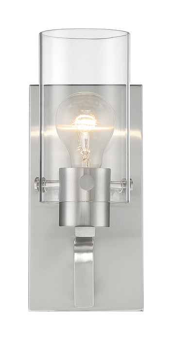 Vanity Nuvo 60-7171 Sommerset - 1 Light - Vanity Fixture - Brushed Nickel Finish with Clear Glass Nuvo