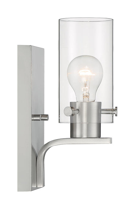 Vanity Nuvo 60-7171 Sommerset - 1 Light - Vanity Fixture - Brushed Nickel Finish with Clear Glass Nuvo