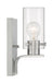 Vanity Nuvo 60-7171 Sommerset - 1 Light - Vanity Fixture - Brushed Nickel Finish with Clear Glass Nuvo
