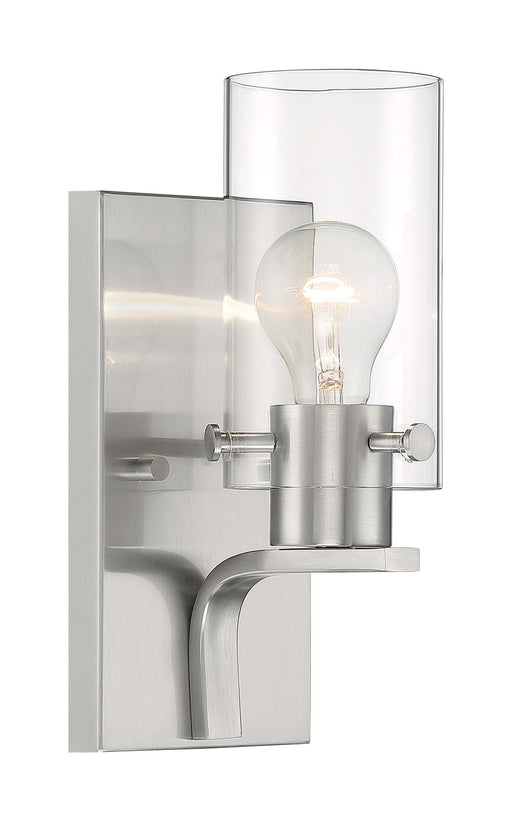 Vanity Nuvo 60-7171 Sommerset - 1 Light - Vanity Fixture - Brushed Nickel Finish with Clear Glass Nuvo