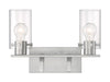 Vanity Nuvo 60-7172 Sommerset - 2 Light - Vanity Fixture - Brushed Nickel Finish with Clear Glass Nuvo
