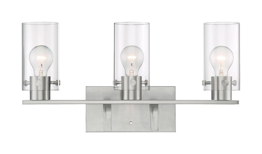 Vanity Nuvo 60-7173 Sommerset - 3 Light - Vanity Fixture - Brushed Nickel Finish with Clear Glass Nuvo