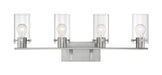 Vanity Nuvo 60-7174 Sommerset - 4 Light - Vanity Fixture - Brushed Nickel Finish with Clear Glass Nuvo