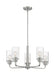 Chandelier Nuvo 60-7175 Sommerset - 5 Light - Chandelier Fixture - Brushed Nickel Finish with Clear Glass Nuvo