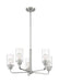 Chandelier Nuvo 60-7175 Sommerset - 5 Light - Chandelier Fixture - Brushed Nickel Finish with Clear Glass Nuvo