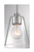Mini Pendant Nuvo 60-7180 Bransel - 1 Light - Mini Pendant Fixture - Brushed Nickel Finish with Clear Seeded Glass Nuvo