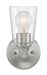 Vanity Nuvo 60-7181 Bransel - 1 Light - Vanity Fixture - Brushed Nickel Finish with Clear Seeded Glass Nuvo
