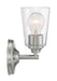 Vanity Nuvo 60-7181 Bransel - 1 Light - Vanity Fixture - Brushed Nickel Finish with Clear Seeded Glass Nuvo