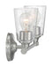 Vanity Nuvo 60-7182 Bransel - 2 Light - Vanity Fixture - Brushed Nickel Finish with Clear Seeded Glass Nuvo