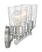 Vanity Nuvo 60-7183 Bransel - 3 Light - Vanity Fixture - Brushed Nickel Finish with Clear Seeded Glass Nuvo