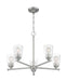 Chandelier Nuvo 60-7185 Bransel - 5 Light - Chandelier Fixture - Brushed Nickel Finish with Clear Seeded Glass Nuvo