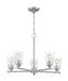 Chandelier Nuvo 60-7185 Bransel - 5 Light - Chandelier Fixture - Brushed Nickel Finish with Clear Seeded Glass Nuvo