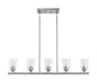 Island Pendant Nuvo 60-7186 Bransel - 5 Light - Island Pendant Fixture - Brushed Nickel Finish with Clear Seeded Glass Nuvo
