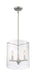 Pendant Nuvo 60-7187 Bransel - 3 Light - Pendant Fixture - Brushed Nickel Finish with Clear Seeded Glass Nuvo