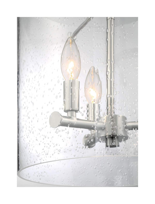 Pendant Nuvo 60-7187 Bransel - 3 Light - Pendant Fixture - Brushed Nickel Finish with Clear Seeded Glass Nuvo